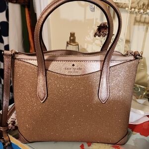 Kate Spade Rose Gold Glitter Satchel
